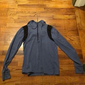 Women’s Blue Quarter Zip Workout Shirt